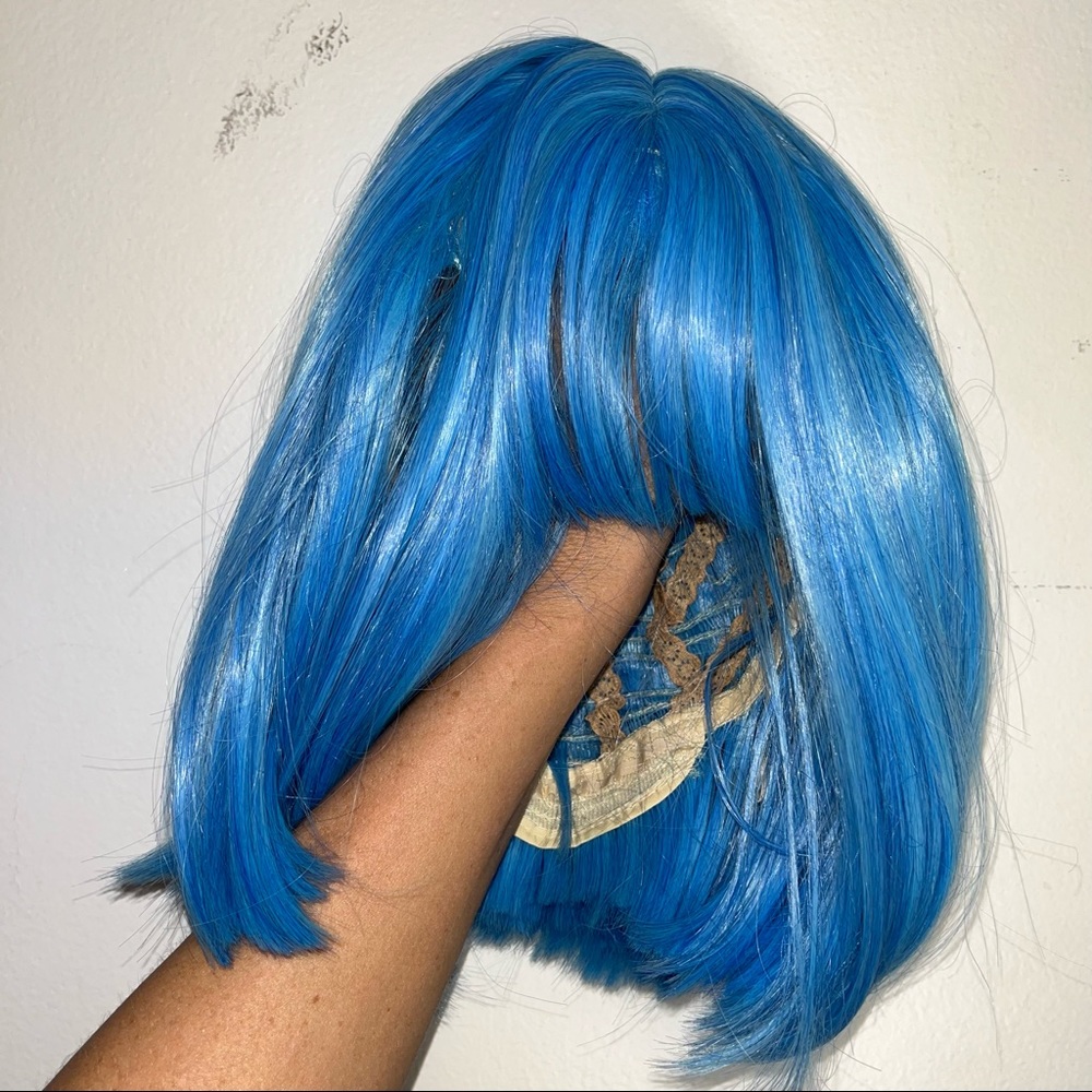Blue hair wig